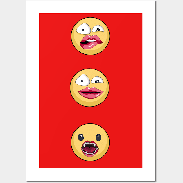 funny emoji Wall Art by persa